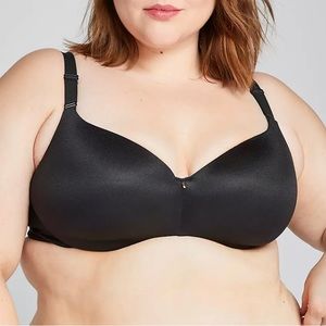 *NWT* Cacique Invisible Backsmoother Lightly Lined Balconette Bra - Black (42G)